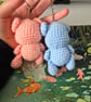 Pink and Blue Keychain Crochet