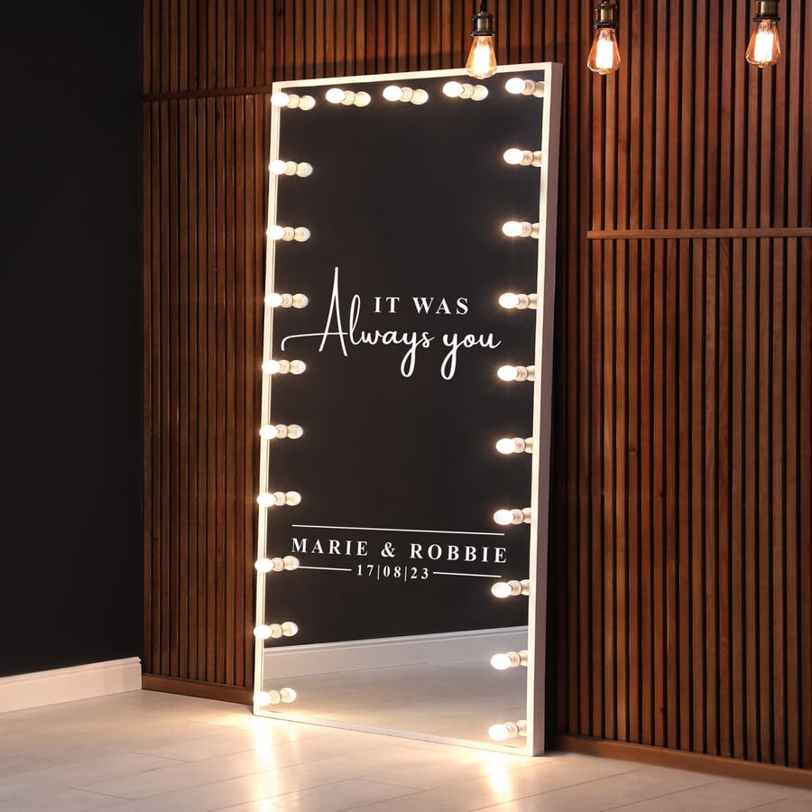 It was always you - Personalised Sticker for DIY Wedding Sign Mirror Decor