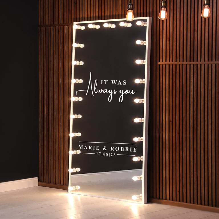 It was always you - Personalised Sticker for DIY Wedding Sign Mirror Decor