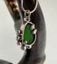 Sea Glass Splash - green sea glass set in sterling silver with a touch of gold - Image 1