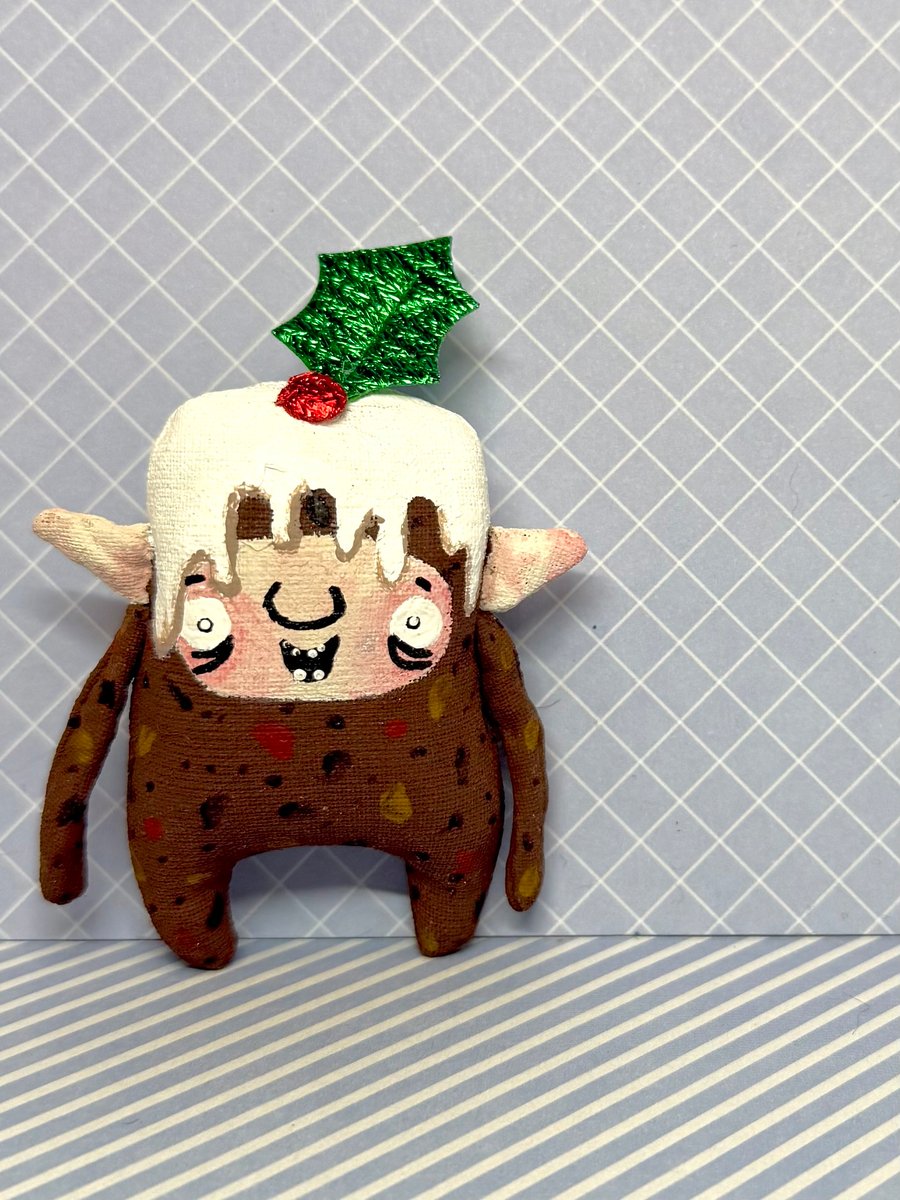 Brownie Christmas Pudding Art Doll 2