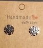 Snowflake Silver Snowflake Christmas stud earrings OOAK 