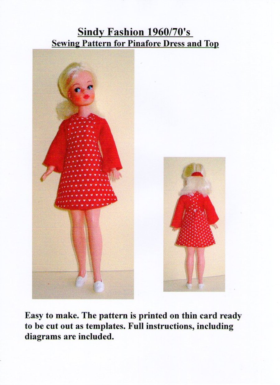 Sindy Sewing Pattern for Pinafore Dress and Top