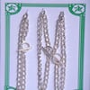 3 Silver Plated Curb Chain Bracelet Blanks