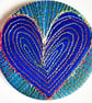 58mm Fabric Pocket Mirror with Free Machine Embroidery