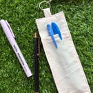 Lanyard pen holder, pen holder, fabric pen holder, pink pen holder, 