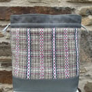 Cariad Bag - Berry range. Damson, Dusky Lilac & Prussian Blue.Handwoven in Wales
