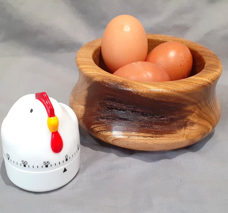 Hand Turned Laburnum Wood Bowl 