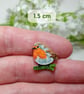 Robin Pin, Handmade Wooden Bird Brooch, Bereavement Gift - Image 3