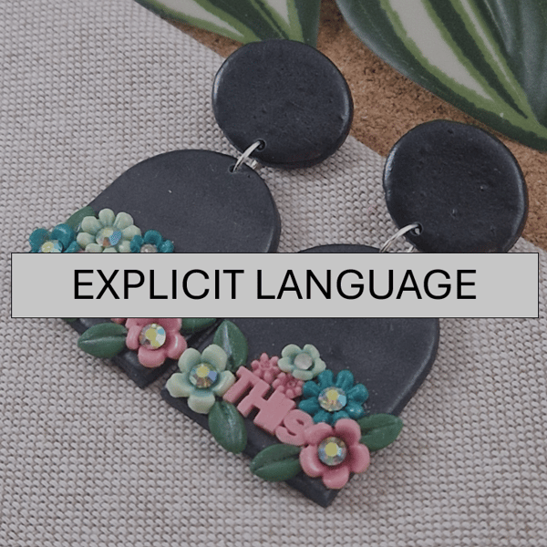 Flower Polymer Clay Earrings (explicit language): Floral