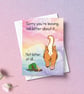 Funny Leaving Card for Coworker, Sarcastic Cat Goodbye Card, Work Bestie Farewel