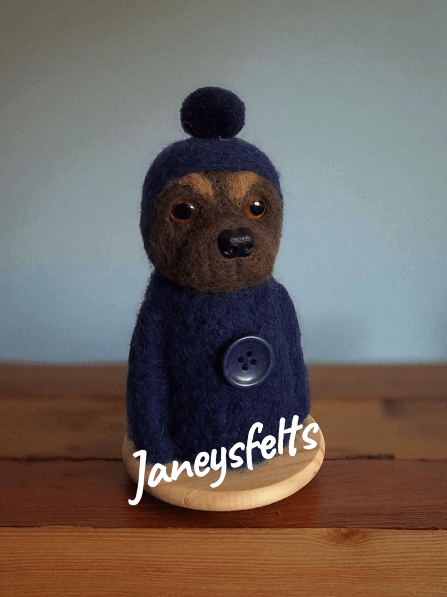 Needle felted french bulldog 