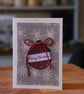 Fabric Bauble Christmas Card