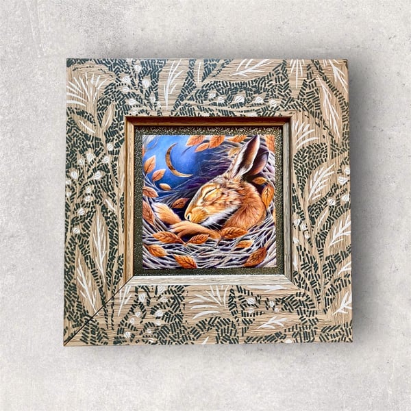 The Midnight Hare Framed Print