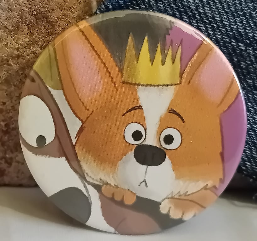 Picture Book  Badge - Corgi