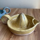 Handmade ceramic juicer in Citron yellow
