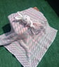 Crochet baby blanket and matching bunny comforter 