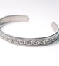 Steel celtic loop in loop cuff band bracelet, narrow band - Image 2