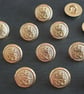 1 2" 12.5mm 20L Gold crest Buttons - Image 5