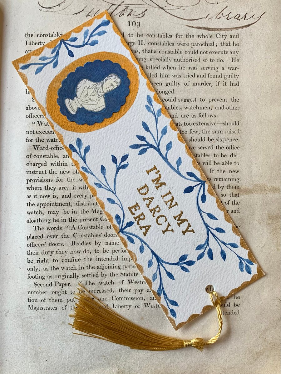 I'm In My Darcy Era Handmade Jane Austen Bookmark