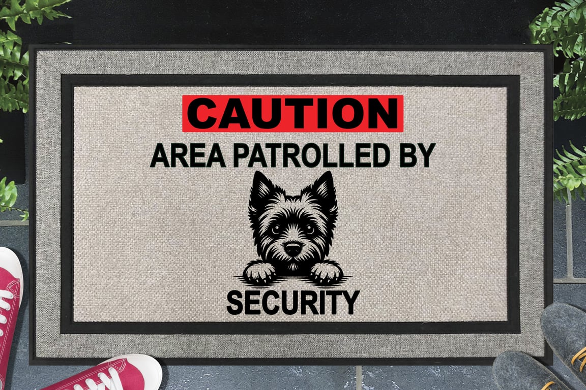 Cairn Terrier Security Door Mat - All Weather Doormat - 45x70cm 