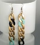 ACRYLIC CHAIN EARRINGS chunky resin link chain  - Image 4