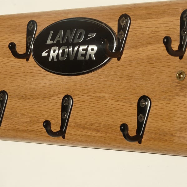 land rover key rack solid oak quality item unique