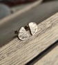 9ct gold semi circle earrings, Embossed texture - Image 5