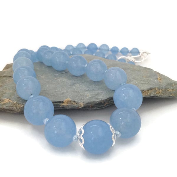 SALE - Baby Blue Quartz Necklace