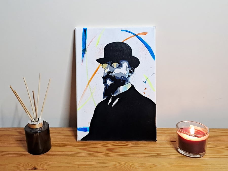 Erik Satie – Original Composer Inspired Pop Art Painting