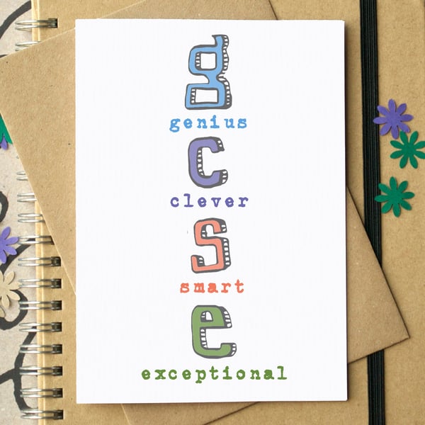 GCSE Exam Results Card