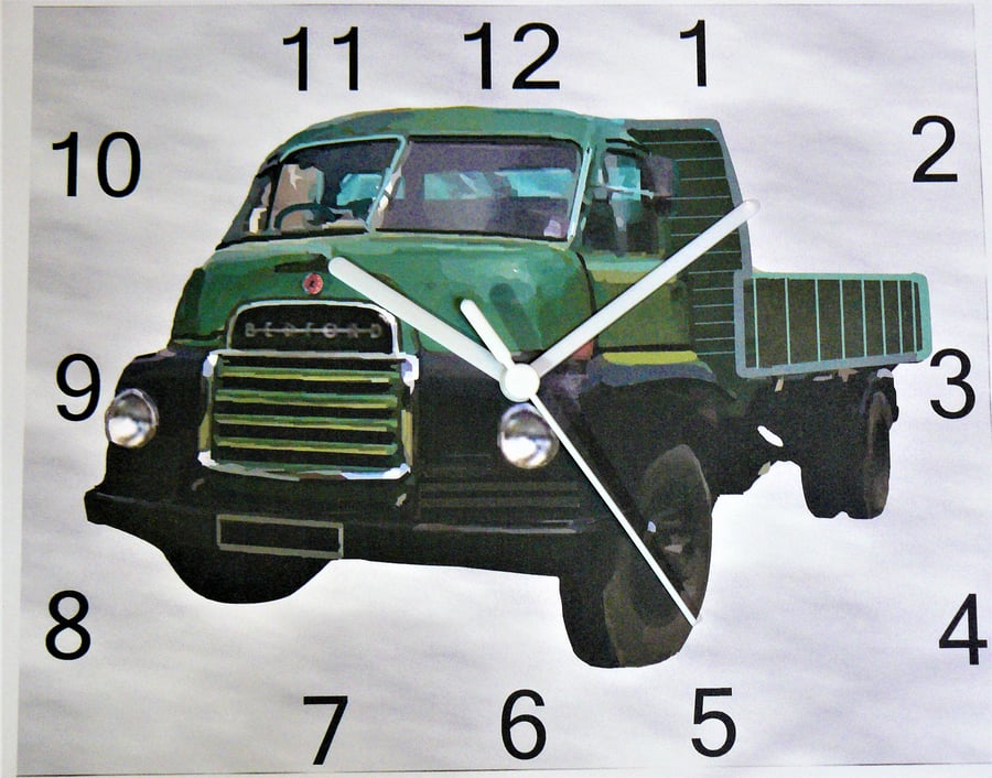 bedford drop side lorry wall hanging clock bedford truck clock 