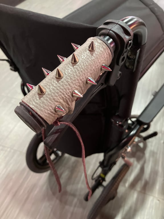 Leather Wheelchair Handle Deterrent (WHDs) - Keep Unwanted Hands OFF Your Wheels