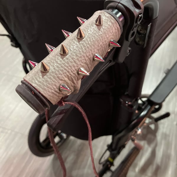 Leather Wheelchair Handle Deterrent (WHDs) - Keep Unwanted Hands OFF Your Wheels