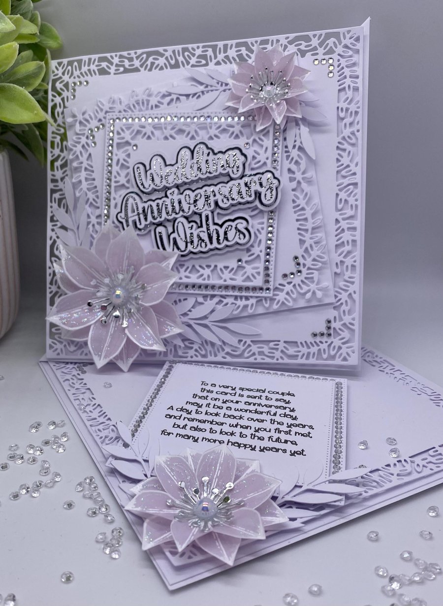 Personalised - Luxury Wedding anniversary card boxed