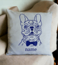 French bulldog cushion cover