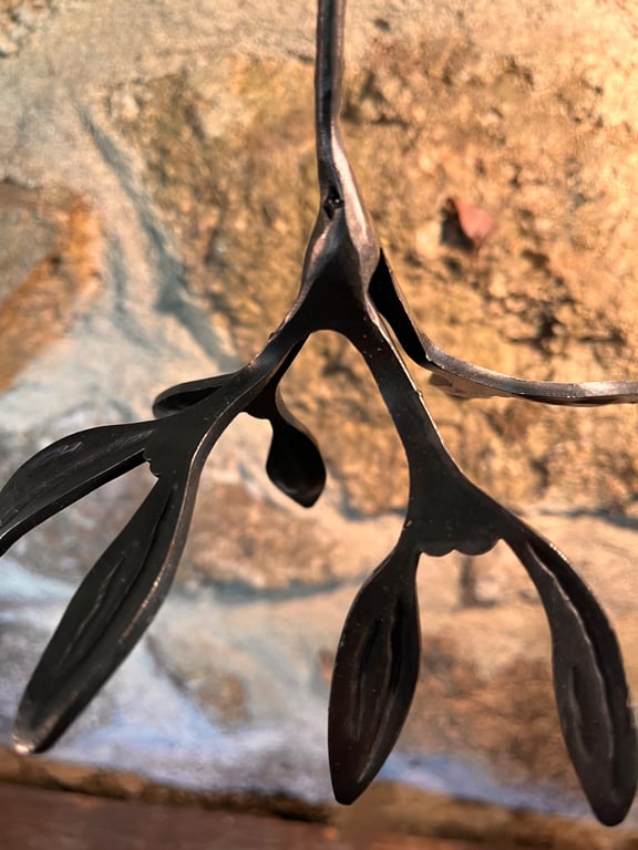 Hand Forged Iron Mistletoe