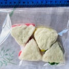 Needle felted sandwiches set of four