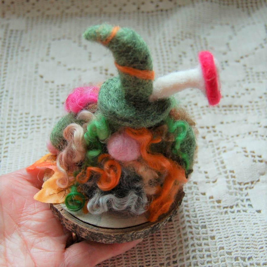 Woodland gnome in an enchanted forest Tomte Gonk 