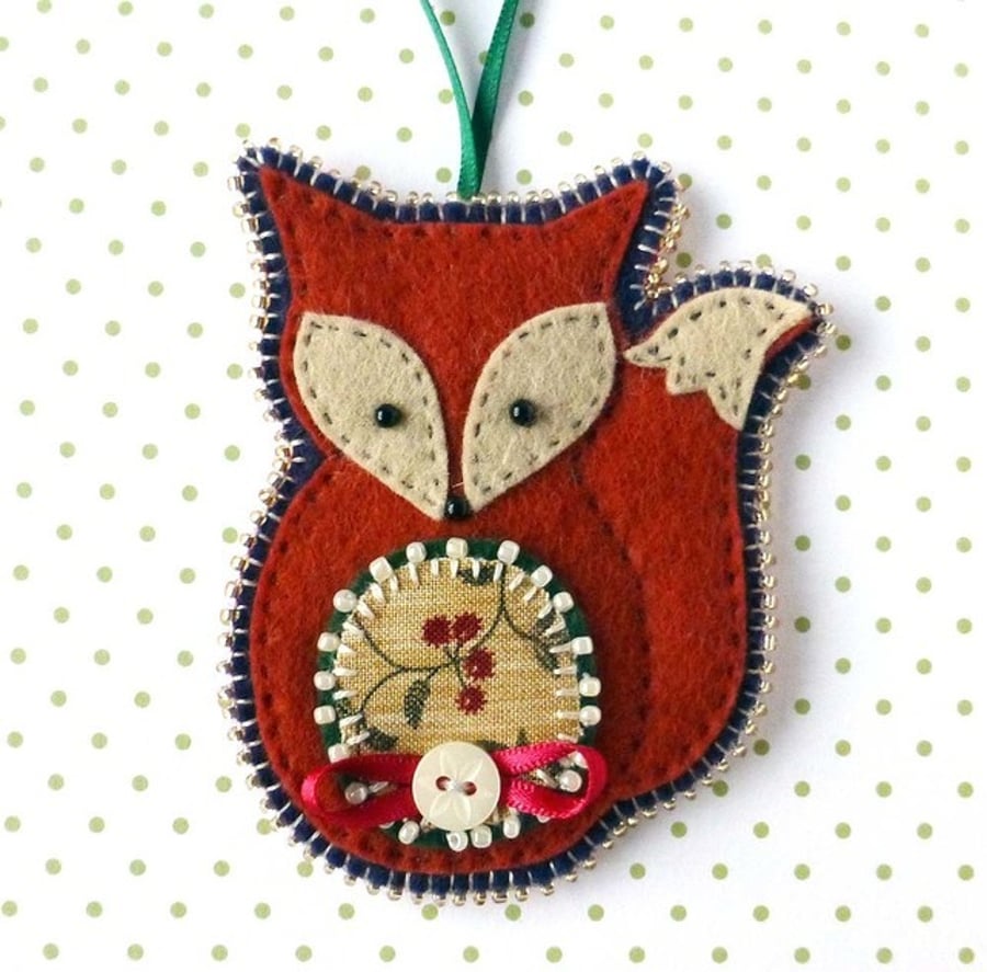 Christmas Fox Decoration