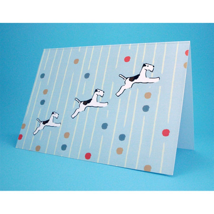 Flying Fox Terriers Greeting Card