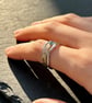 Silver And Gold Topaz Wave Ring - Image 5