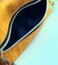 Handmade Travel Bag - Yellow with blue interior - Image 3
