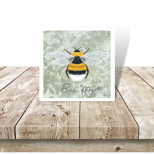 Bumble Bee Blank Card you can Personalise