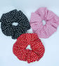 Hair Scrunchies, Heart Scrunchies, Ditsy Heart Scrunchies, Ditsy Heart Hair Ties - Image 2