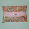 Tissue holder  Liberty print pale pink