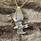 Sterling silver swift pendant