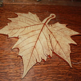 Handmade ceramic Red leaf
