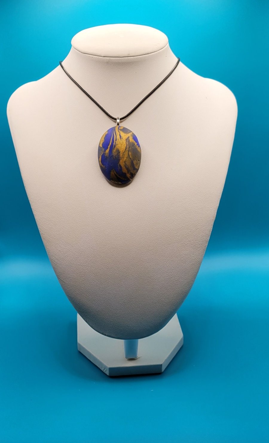 Polymer clay pendant - handmade necklace - unique statement jewellery