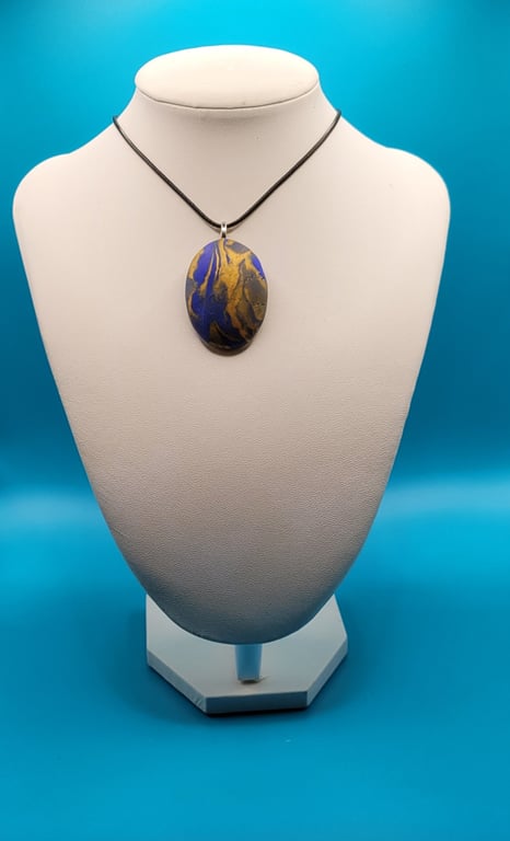 Polymer clay pendant - handmade necklace - unique statement jewellery